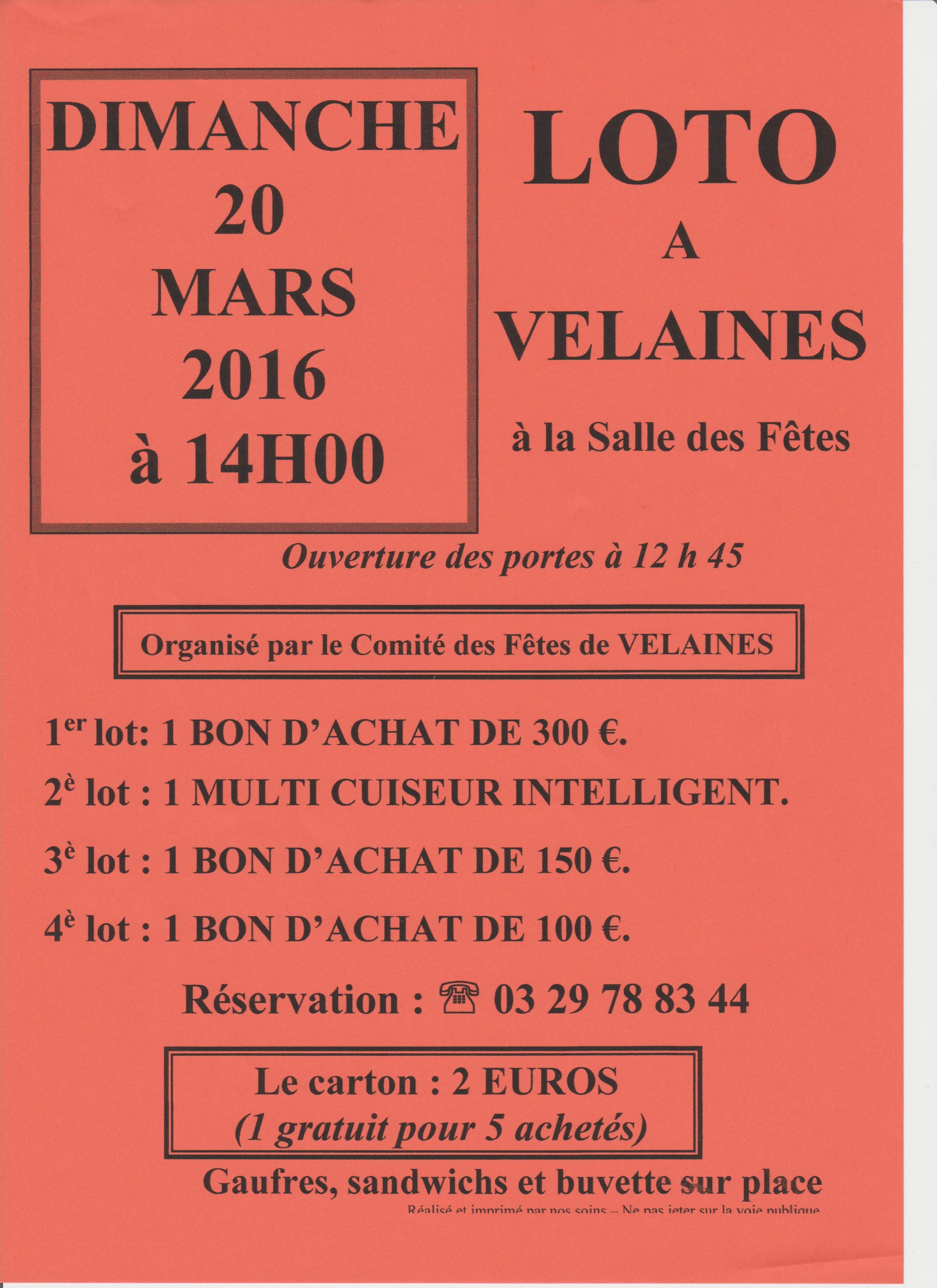 Loto Du 20 Mars 2016